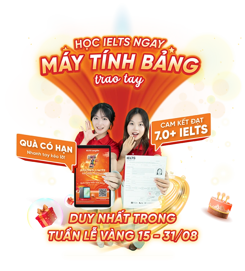 Đăng ký nhận ưu đãi và tư vấn miễn phí IELTS LangGo