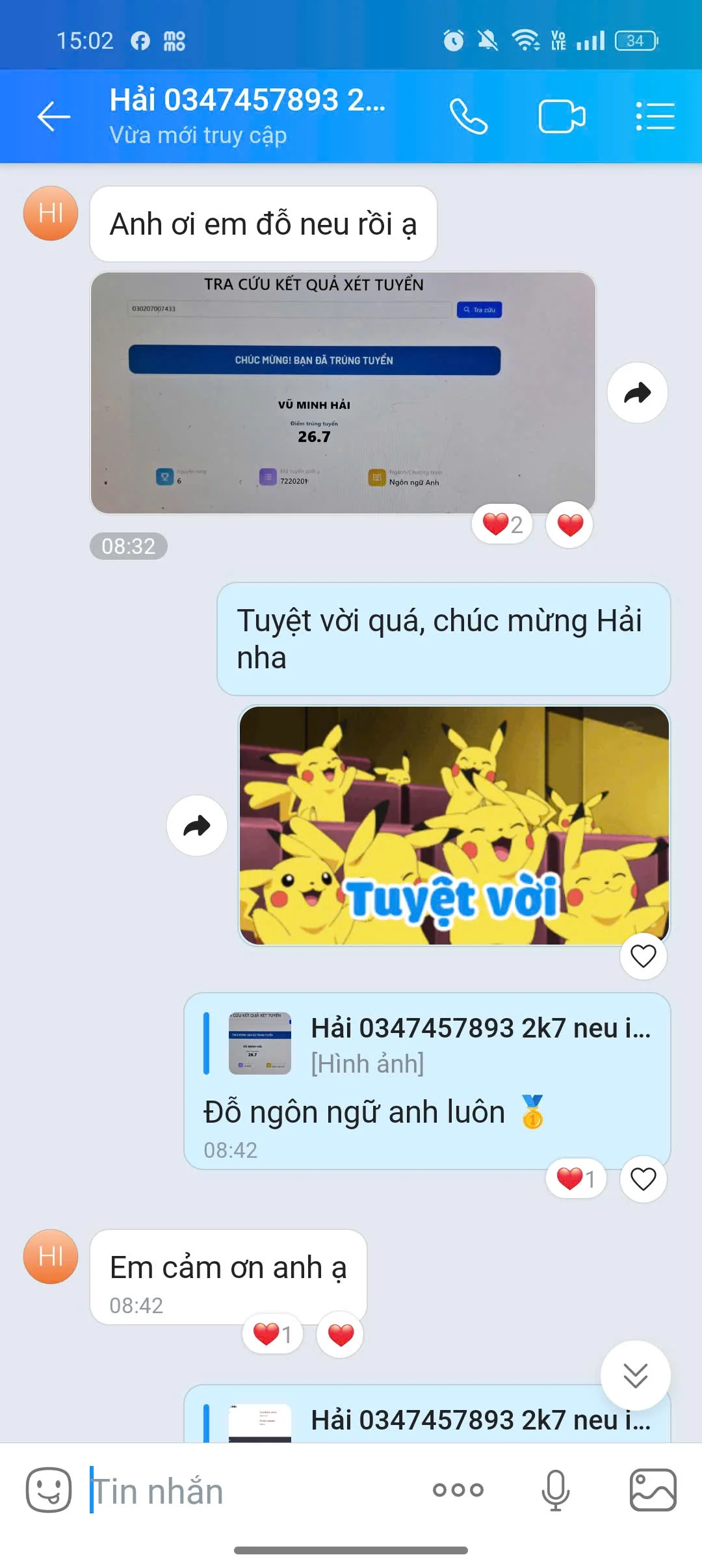Chia sẻ học viên