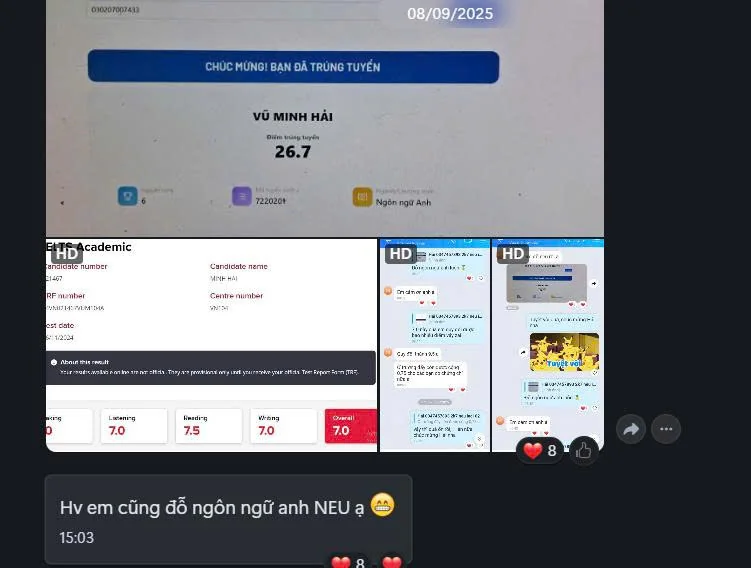 Chia sẻ học viên