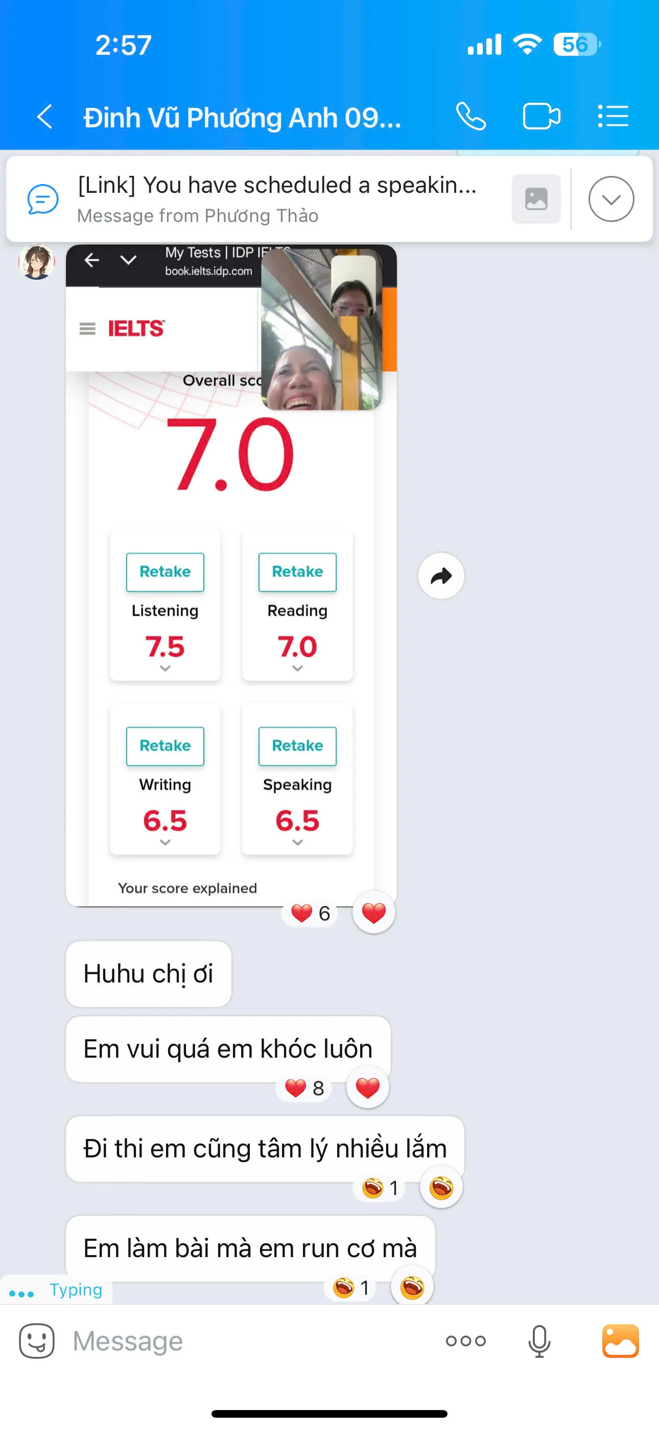 Chia sẻ học viên