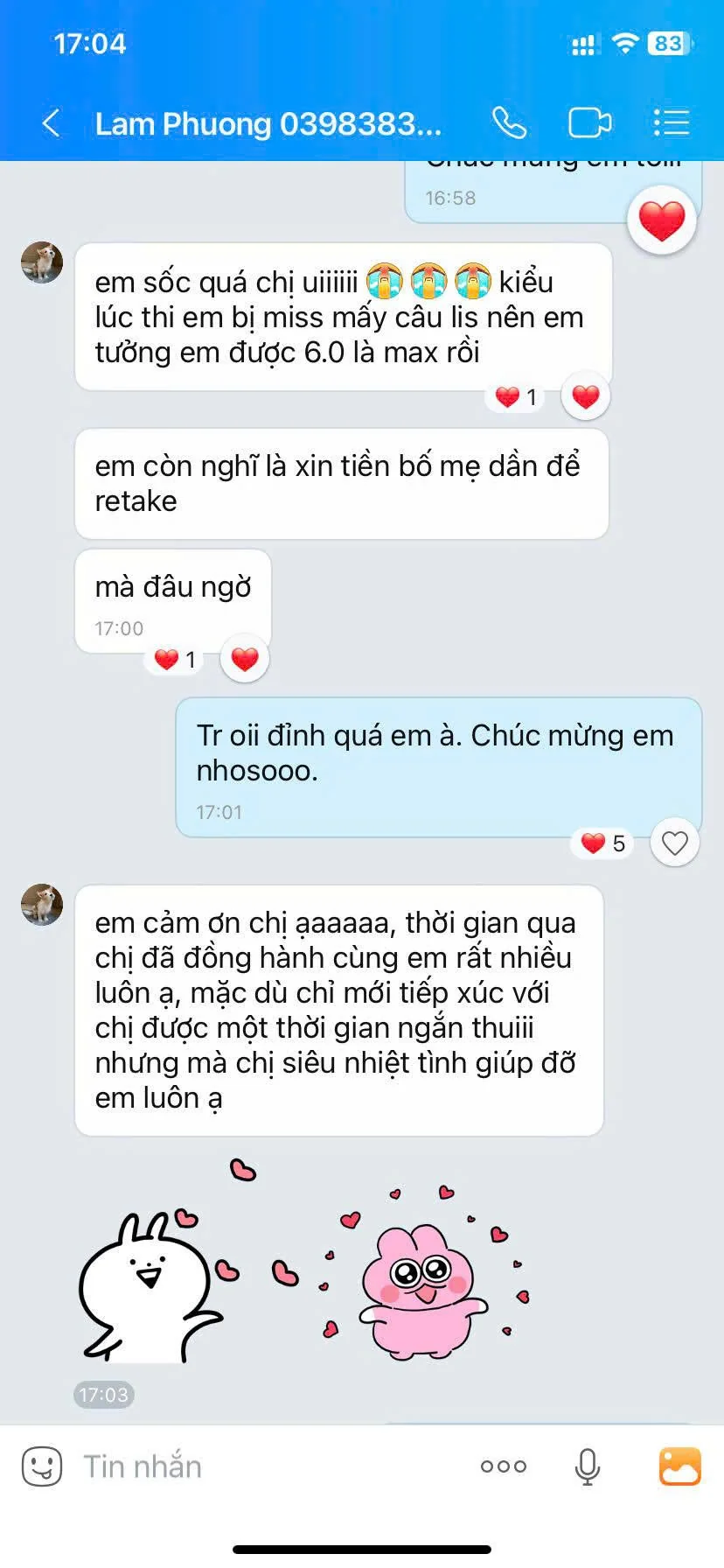 Chia sẻ học viên