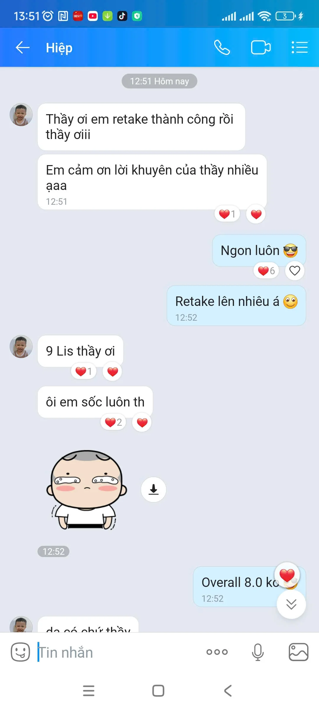Chia sẻ học viên