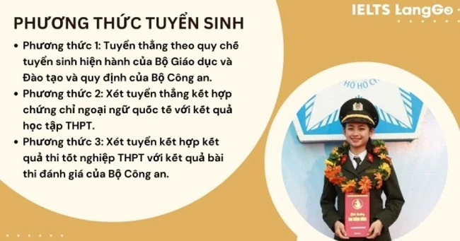 Học viện An ninh xét tuyển IELTS 2024 theo phương thức nào?