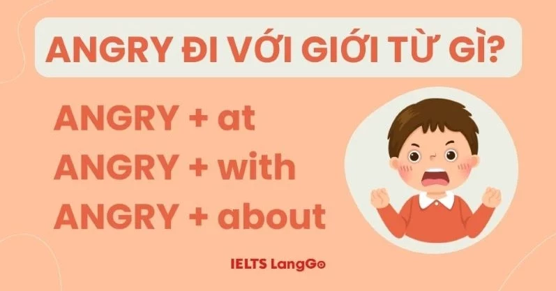 Angry đi với giới từ gì? Cấu trúc Angry at/with/about và bài tập