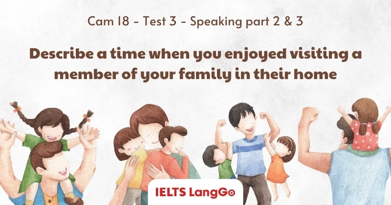 Giải đề Describe a time when you enjoyed visiting a member of your family in their home
