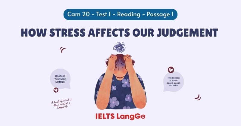 Giải đề Cambridge 20, Test 1, Reading passage 3: How stress affects our judgement