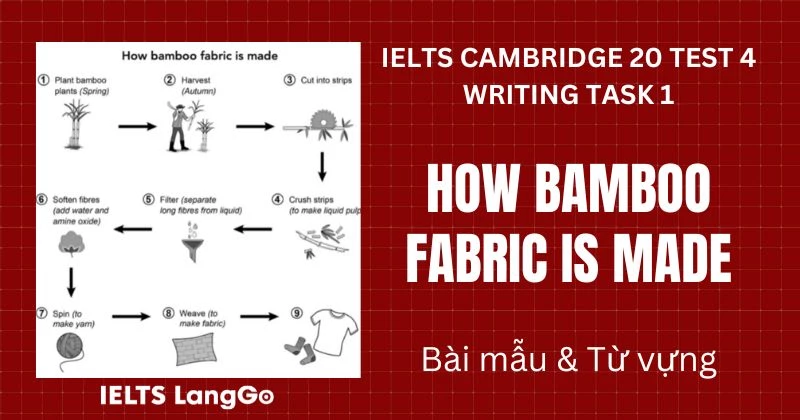 Giải đề Cambridge 20 Test 4 Writing Task 1: How bamboo fabric is made