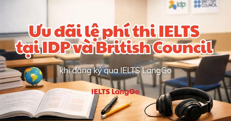 [Update 2026] Ưu đãi lệ phí thi IELTS tại IDP và British Council