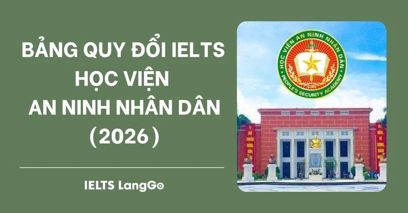 Học viện An ninh nhân dân xét tuyển IELTS 2026: Phương thức & mức quy đổi