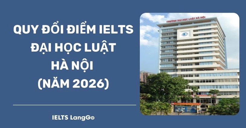 Đại học Luật Hà Nội quy đổi điểm IELTS 2026: Bảng quy đổi & Điểm cộng