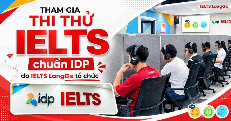 Gần 50 thí sinh tham gia thi thử IELTS do IDP và IELTS LangGo tổ chức