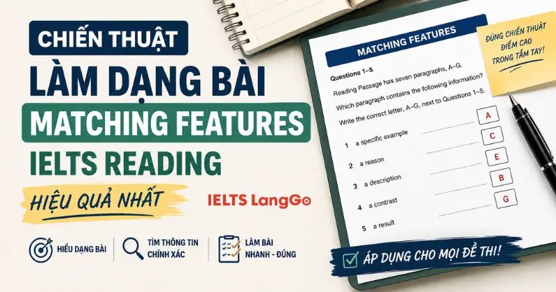 Chiến thuật làm dạng bài Matching Features IELTS Reading hiệu quả nhất