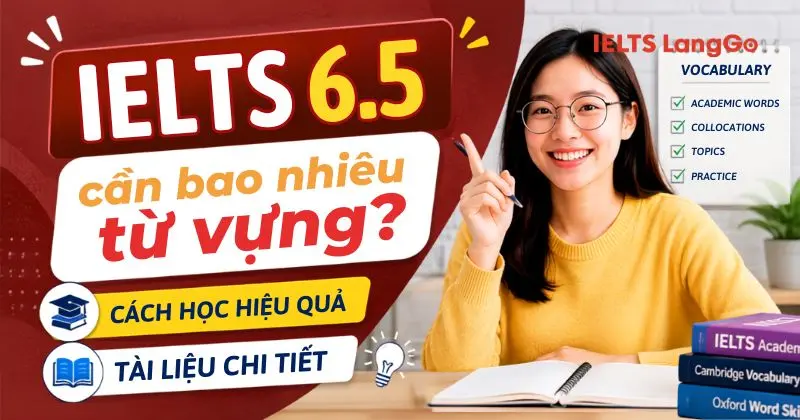 IELTS 6.5 cần bao nhiêu từ vựng? Cách học và tài liệu chi tiết