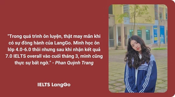 Cảm nhận của Quỳnh Trang sau khóa luyện thi IELTS tại LangGo
