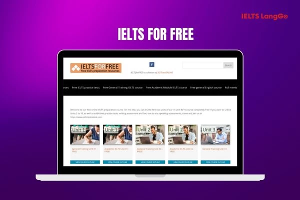 IELTS for Free - một trong các trang web thi thử IELTS miễn phí uy tín