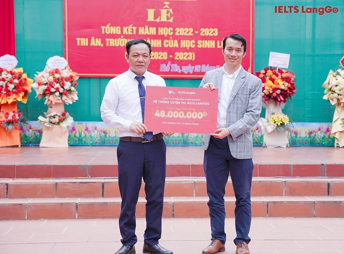 IELTS LangGo trao 176 suất học bổng cho học sinh THPT Lê Hồng Phong