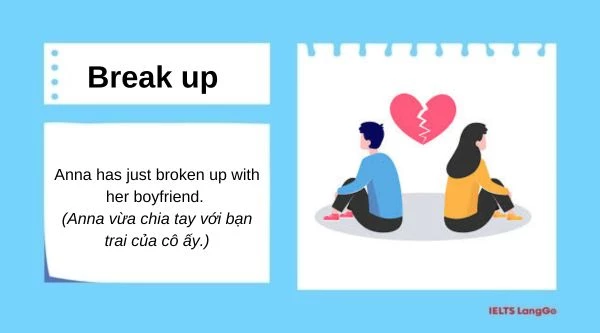 Phrasal verb Break up cũng được dùng với nhiều nghĩa khác nhau