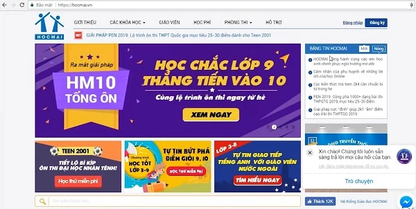 Hocmai.vn - Website luyện thi THPT quốc gia quen thuộc