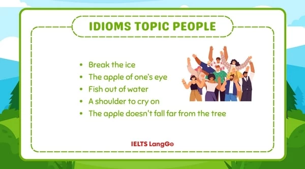 Một số idiom thường gặp trong đề thi Đại học về People