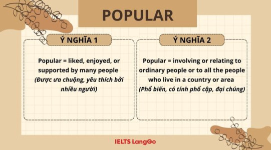 Popular có nghĩa là gì trong Tiếng Anh