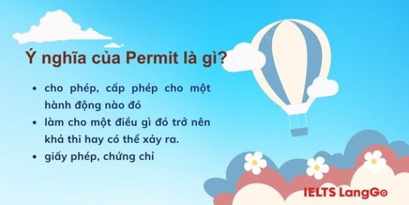 Ý nghĩa của Permit là gì trong tiếng Anh?
