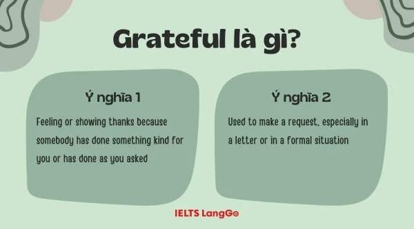 Ý nghĩa của tính từ Grateful trong Tiếng Anh