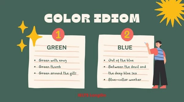Một số color idiom (idiom màu sắc) thông dụng