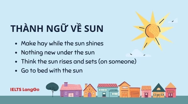 Thành ngữ về thời tiết Tiếng Anh chủ đề Sun