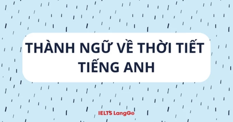 Top 40+ weather idioms - thành ngữ về thời tiết Tiếng Anh hay nhất