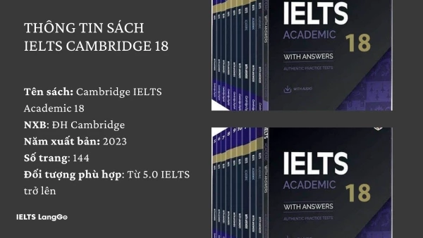 Sách Cambridge IELTS 18 được xuất bản bởi Đại học Cambridge
