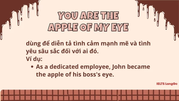 You are the apple of my eye meaning