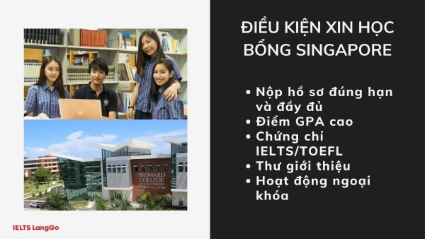 Điểm IELTS cao gia tăng cơ hội đạt học bổng du học cấp 3 tại Singapore