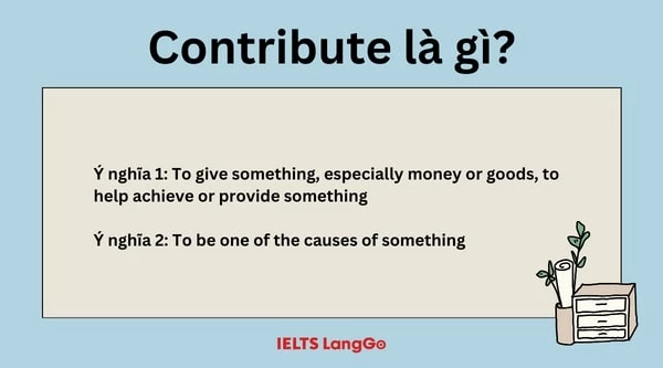 Contribute nghĩa là gì?