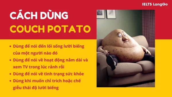Cách dùng Couch potato trong tiếng Anh