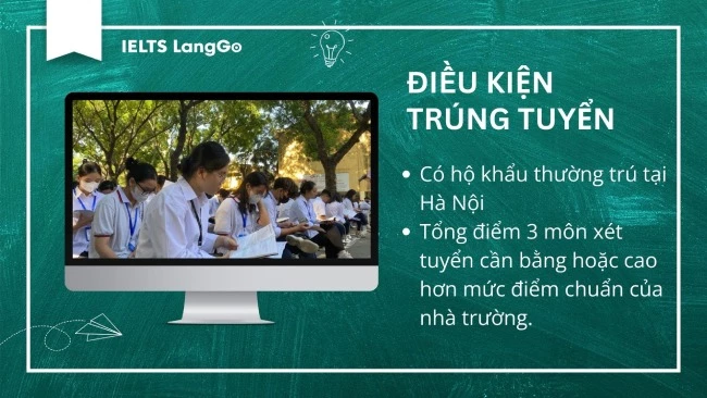 Điểm chuẩn trường THPT Trần Hưng Đạo - Thanh Xuân - Hà Nội