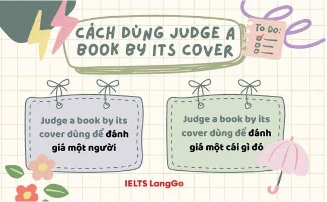 Cách dùng Judge a book by its cover