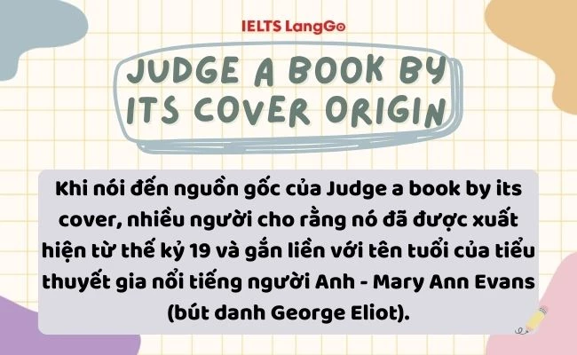 Nguồn gốc của Judge a book by its cover