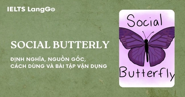 Social butterfly là thành ngữ thông dụng trong tiếng Anh