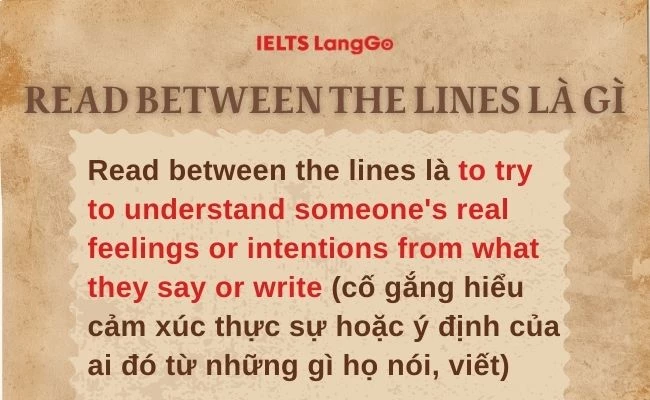Ý nghĩa Read between the lines
