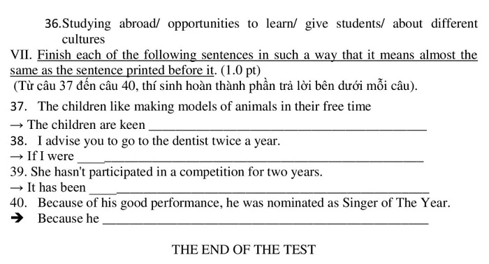 Đề thi tuyển sinh lớp 10 môn tiếng Anh TPHCM 2024 - Trang 4