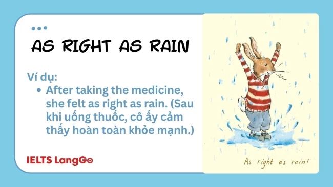 Định nghĩa idiom As right as rain