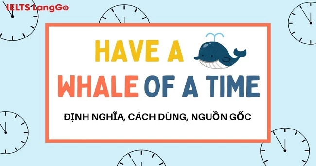 Have a whale of a time là gì? Nguồn gốc, cách dùng, từ đồng nghĩa