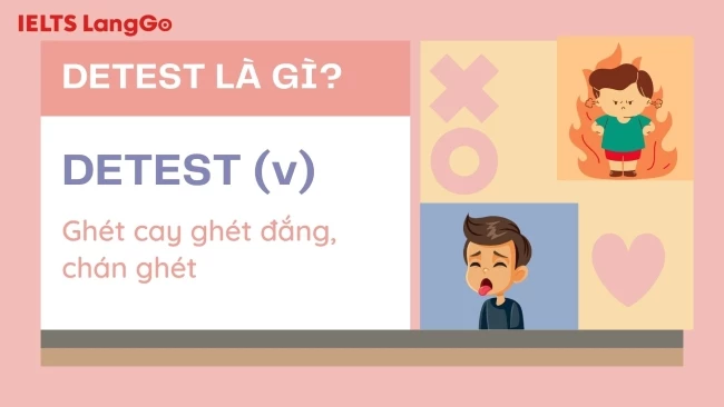 Detest là gì? Ví dụ với Detest trong tiếng Anh