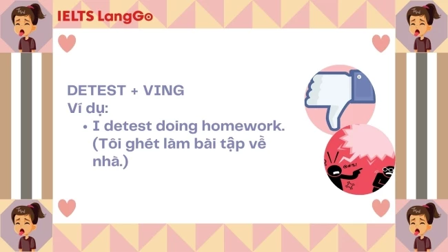 Giải đáp thắc mắc sau Detest là to V hay Ving?