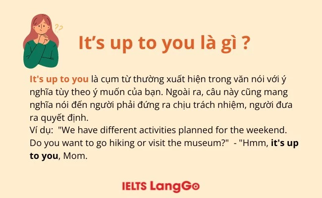 It’s up to you nghĩa là gì?