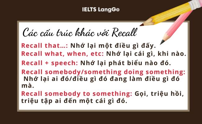 Recall + gì mới đúng ngữ pháp