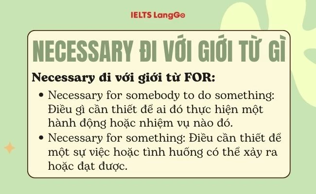 Giải đáp Necessary + giới từ gì