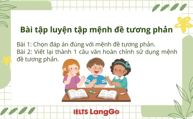 Bài tập luyện tập mệnh đề tương phản