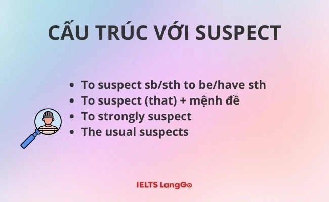 4 cấu trúc thông dụng với Suspect Tiếng Anh