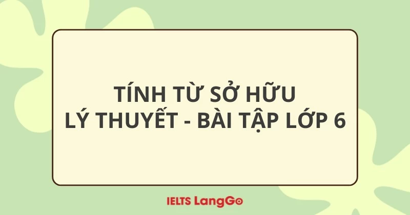 Tổng hợp lý thuyết và bài tập về tính từ sở hữu lớp 6 - Có đáp án